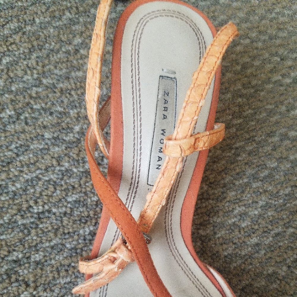 ZARA orange wingback shoes - Picture 4 of 5